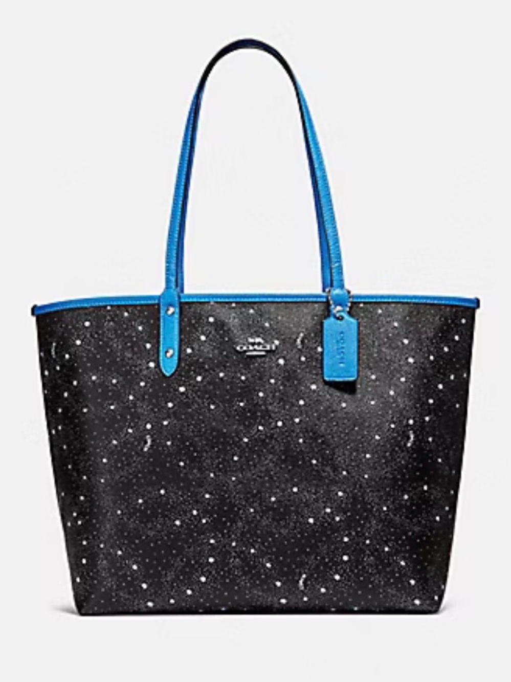 REVERSIBLE CITY TOTE WITH CELESTIAL PRINT